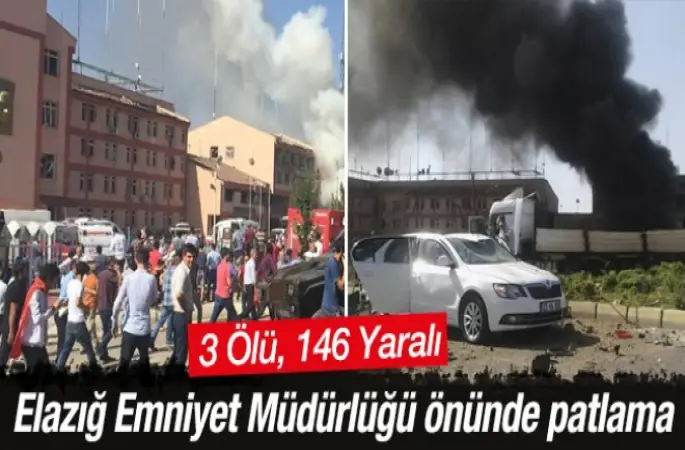 Elazığ Emniyet Müdürlüğü'nde patlama!