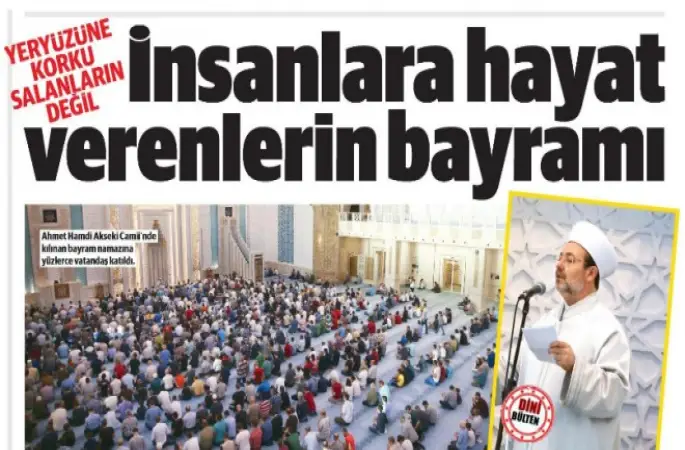 Görmez, Ankara’da halka Bayram Hutbesi irad etti.