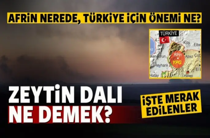 Afrin nerede, 'Zeytin Dalı' ne demek?