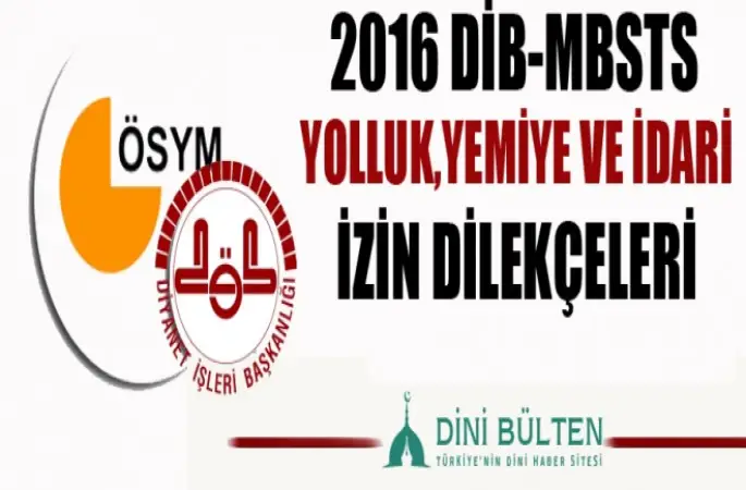 MBSTS Yolluk,Yevmiye ve İdari izin Dilekçeleri