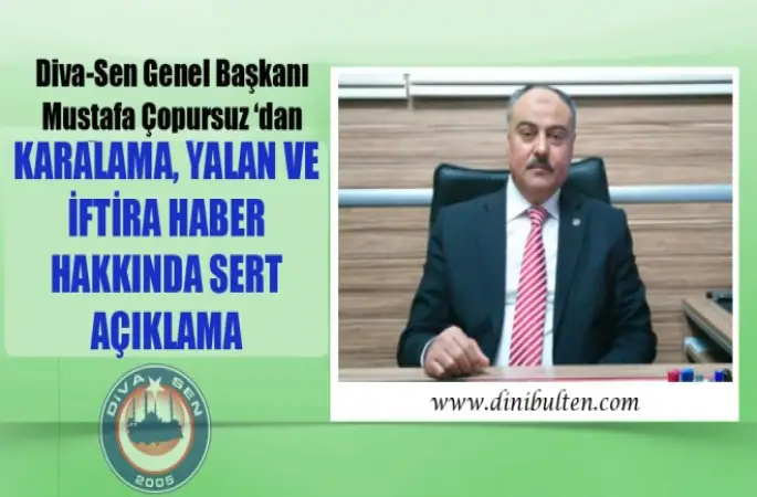 Diva-Sen’den Karalama, Yalan ve İftira Haber Hakkında Sert Açıklama.