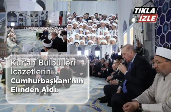 Cumhurbaşkanı Erdoğan'dan Çamlıca Camii'nde Kur'an-ı Kerim tilaveti