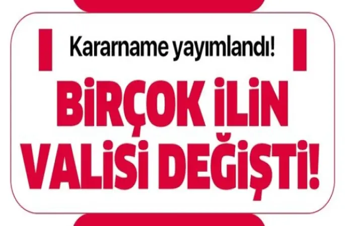 41 İlin Valisi değişti