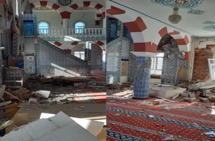 Elazığ Sivrice Merkez Camii depremde büyük hazar gördü....