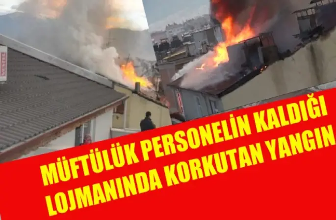 Müftülük Personelin Kaldığı Lojmanında Korkutan Yangın