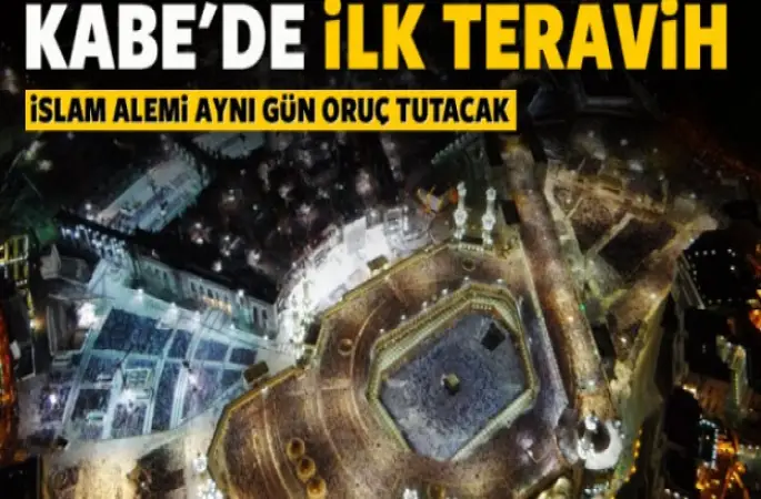 Kabe'de ilk teravih namazı kılınıyor
