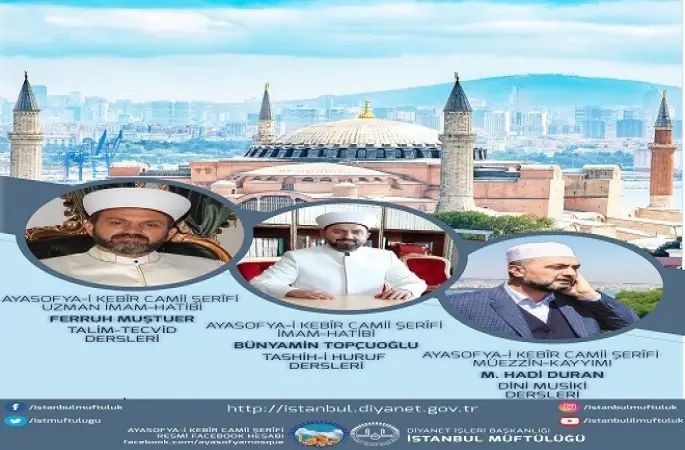 AYASOFYA CAMİİ KEBİR'DE DERSLER BAŞLIYOR