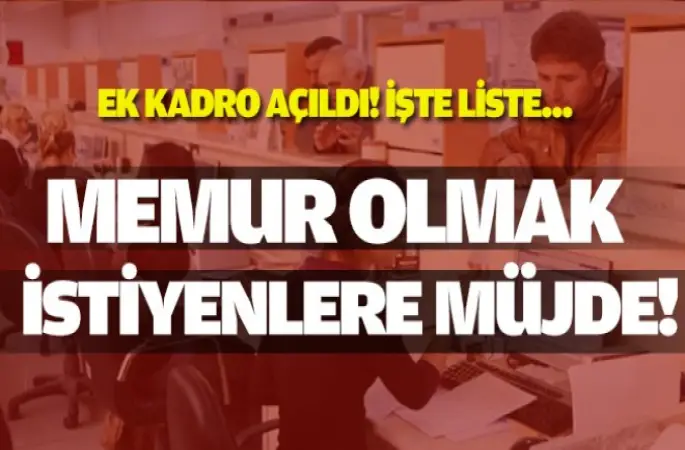 4 Bin 970 Memur Alınacak