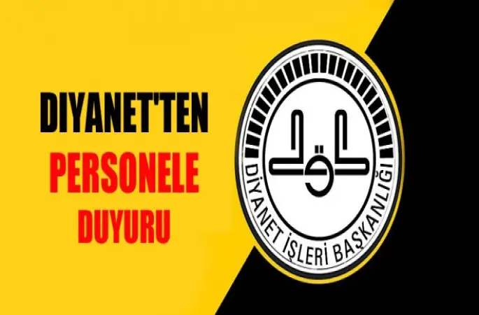 Diyanet'ten Yeni atanan Personele Duyuru