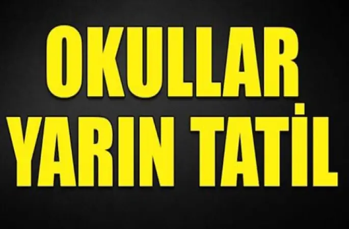 Yarın okullar tatil edildi
