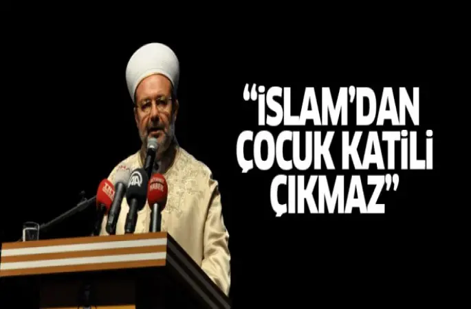 Görmez, Bu dinin hiçbir mensubundan çocuk katili çıkamaz.