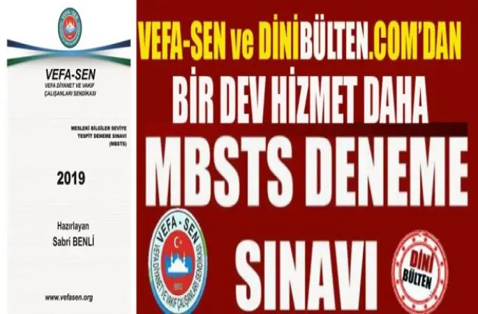 VEFA-SEN'den 2019 MBSTS Deneme Sınavı