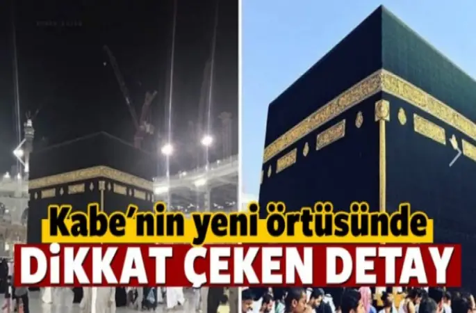 Kabe'nin örtüsünde dikkat çeken detay