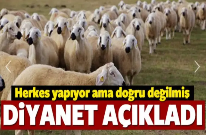 Diyanet'ten kurbanla ilgili açıklaması