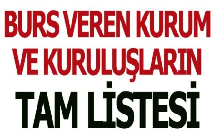 Burs Veren Kurumlar Hangileri?