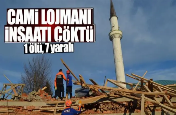 İnşaat Halindeki Cami lojmanı yıkıldı