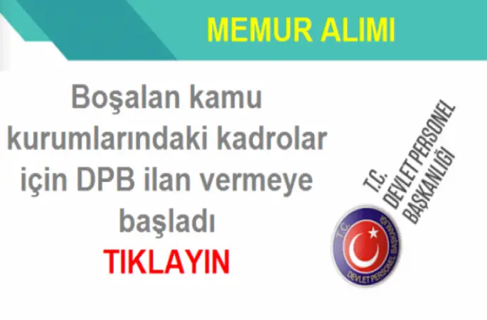Dpb Memur ve Sözleşmeli Alımları Yayınlandı
