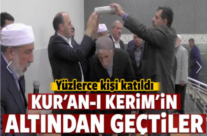 Muş'ta Kur'an-ı Kerim'in altından geçerek barıştılar