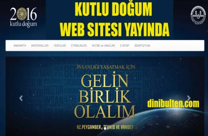 2016 Kutlu Doğum Web Sitesi Yayinda