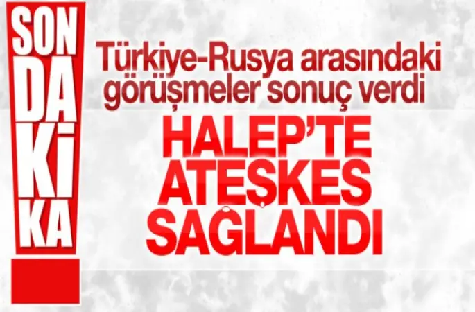 Halep'in doğusunda ateşkes sağlandı