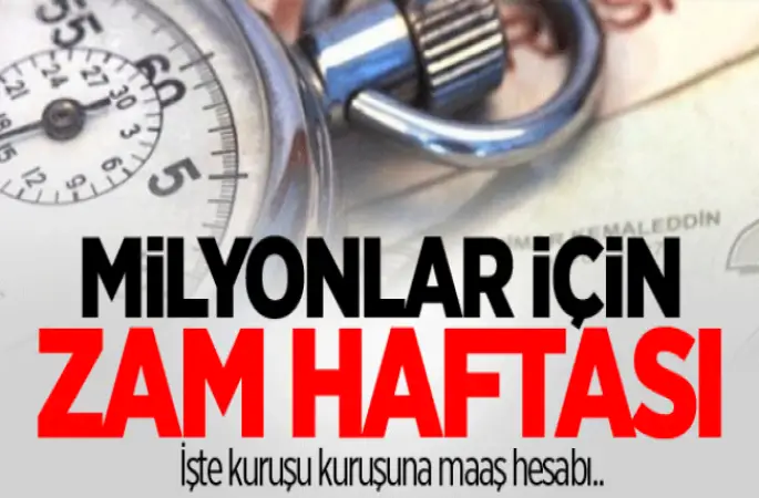 Memurlar için zam haftası
