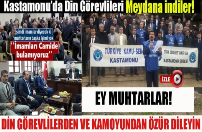 İmamlar,Tosya'da Muhtarları Protesto Etti