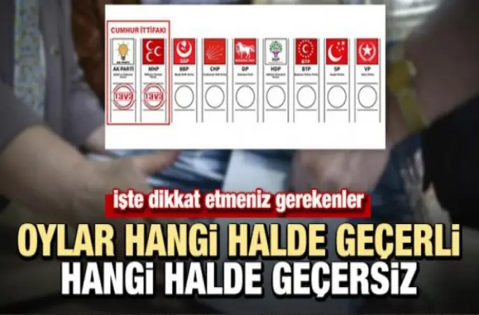 Hangi halde verilen oy geçersiz sayılır?