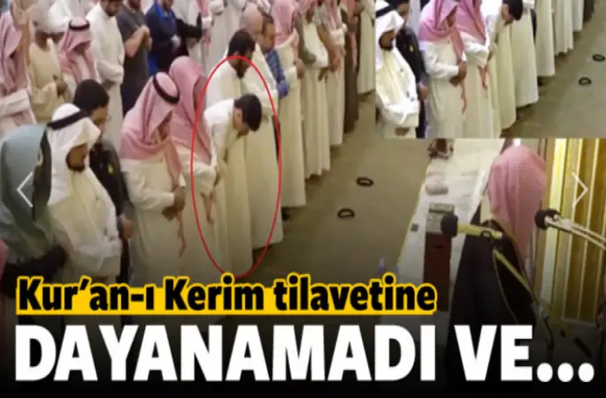 Kur'an-ı Kerim tilavetine dayanamadı ve...