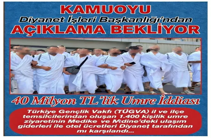 Diyanetten Kamuoyu Umre iddiaları hakkında açıklama bekliyor
