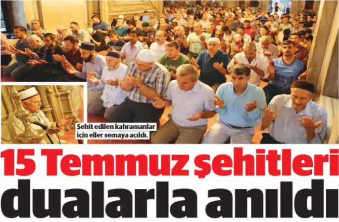 15 Temmuz Demokrasi şehitleri dualarla anıldı