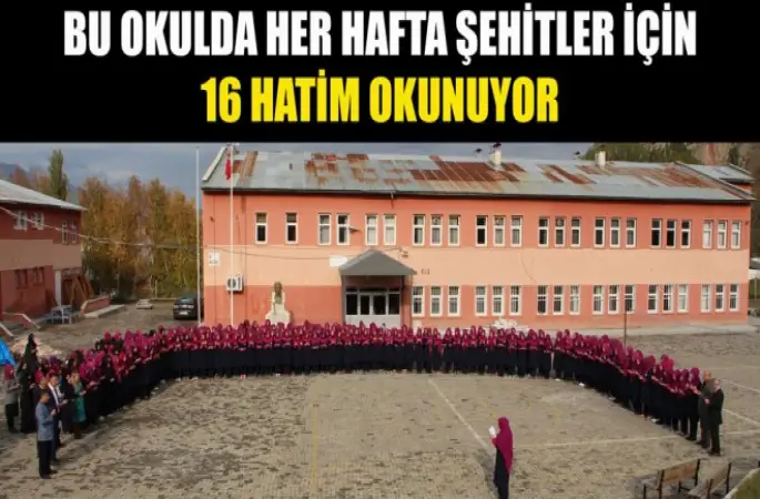 Kız Öğrenciler,her hafta şehitler için 16 hatim okunuyor