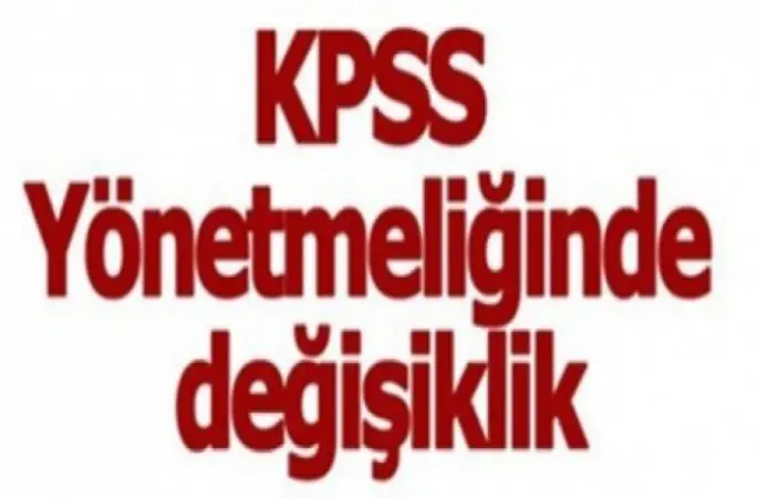 KPSS Yönetmeliğinde değişiklik