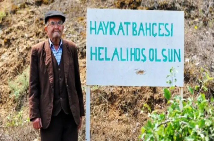 'Allah razı olsun' diye başkaları için 'Hayrat Bahçesi' yaptı