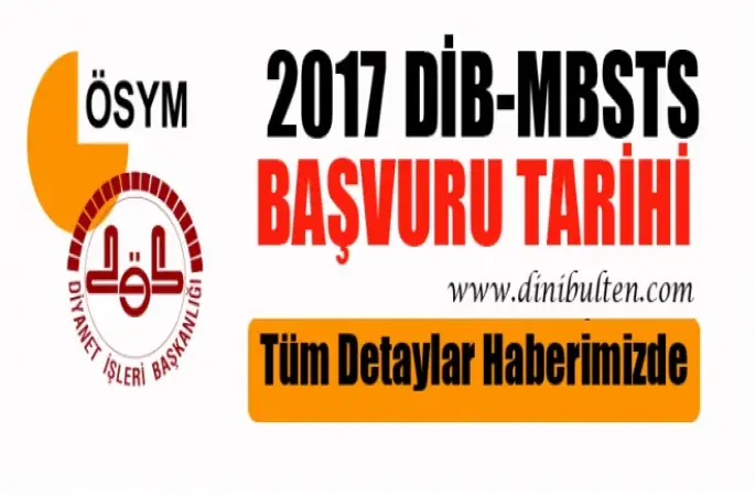 2017-DİB-MBSTS Başvuru Tarihi