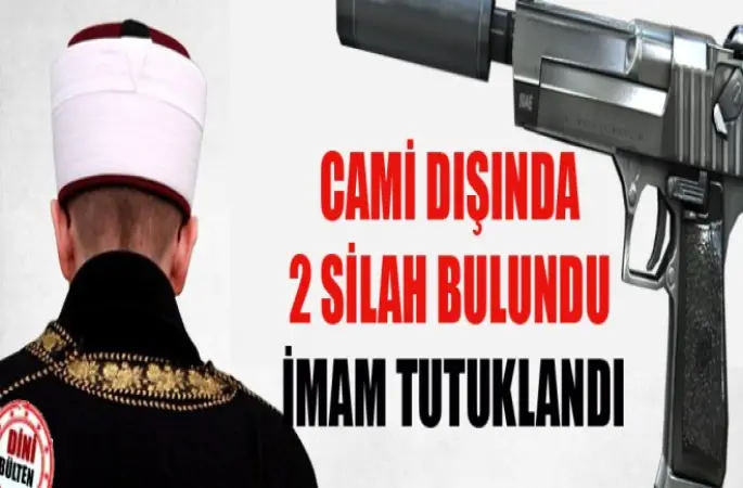 Cami Dışında 2 Silah Bulundu.İmam Tutuklandı
