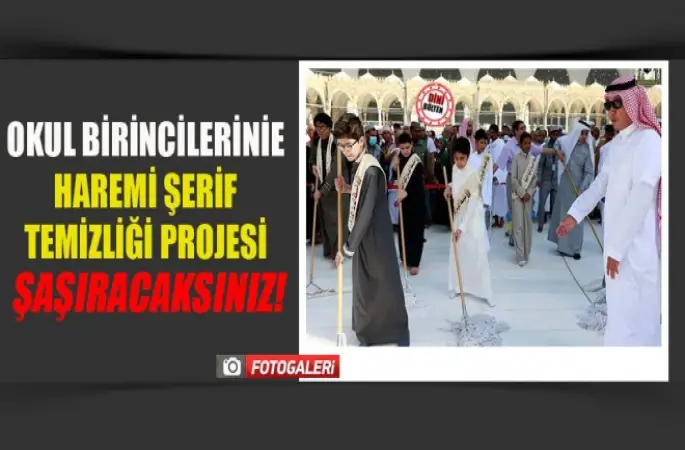 Okul Birincilerine Haremi Şerif Temizliği