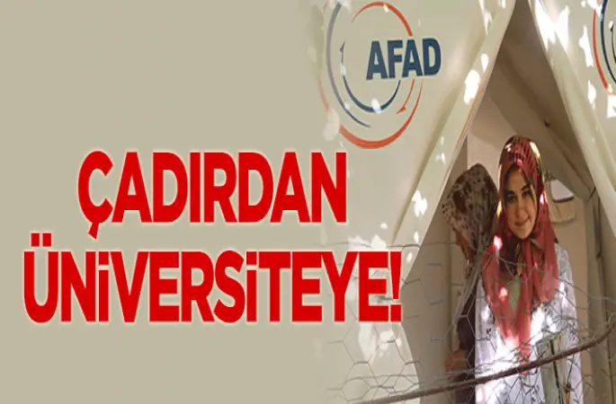 İmam Hatipli Susan'nın, Çadırda üniversite Sevinci