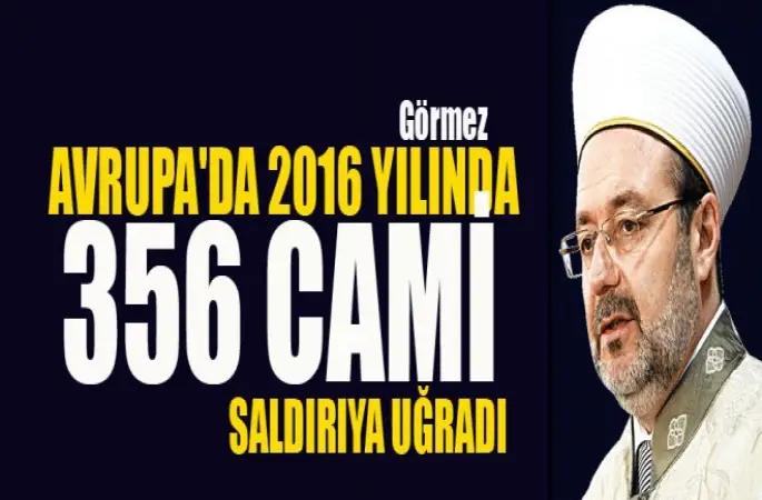 Görmez,Avrupa'da 2016 Yılında 356 Cami Saldırıya Uğradı