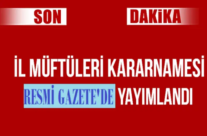 İl Müftüleri Kararnamesi
