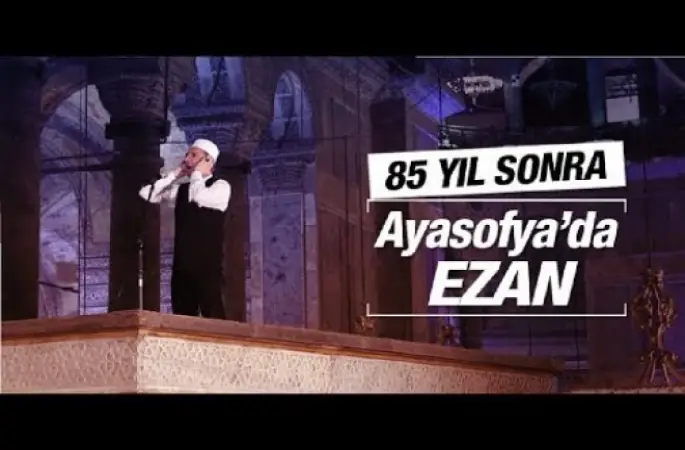 Ayasofya'da sabah ezanı