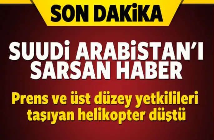 Suudi Arabistan'da helikopter düştü