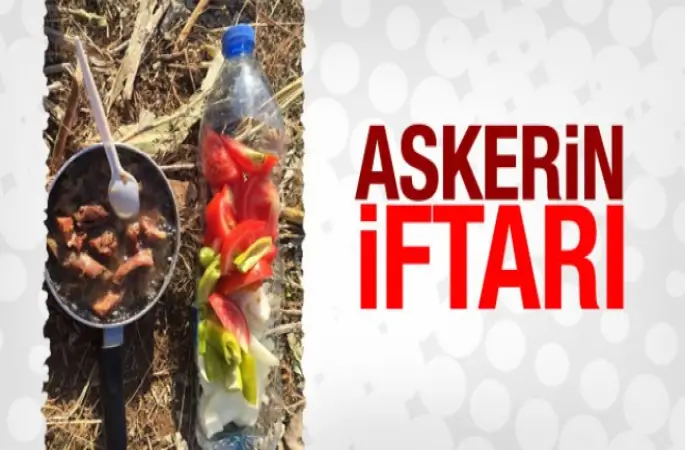 Askerlerin iftar sofrası