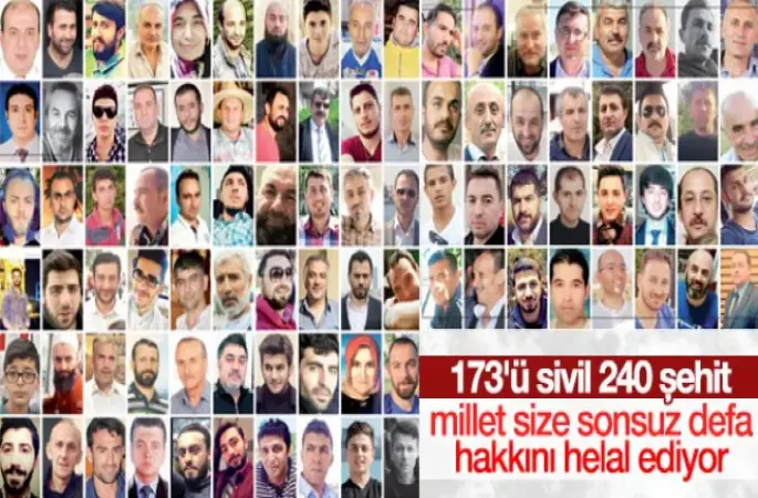 Darbe şehitleri sizleri unutmayacağız