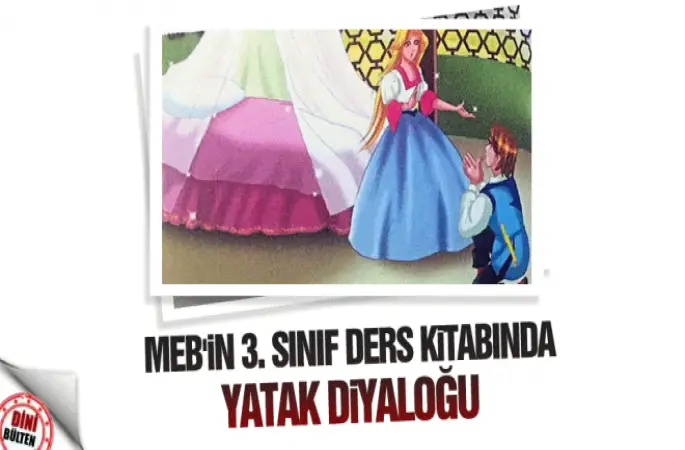 3.Sınıf ders kitabında'yatak' diyaloğu!