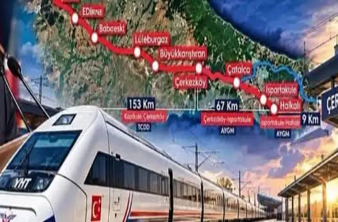 Halkalı-Kapıkule’de seyahat süresi 4 saatten 1,5 saate düşecek