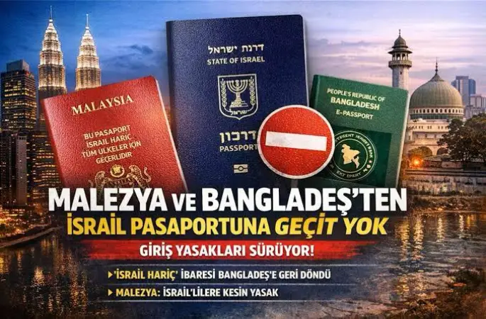 Malezya ve Bangladeş'ten İsrail Kararı: Giriş Yasakları ve Pasaport Kısıtlamaları Sürüyor!
